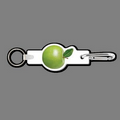 Key Clip W/ Carabiner & Full Color Green Apple Key Tag